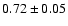 $0.72\pm0.05$