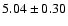 $5.04\pm0.30$