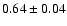 $0.64\pm0.04$