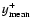 $y^+_{\rm mean}$