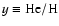 $y \equiv {\rm He/H}$