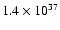 $1.4\times10^{37}$