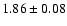 $1.86\pm0.08$