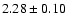 $2.28\pm0.10$