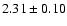 $2.31\pm0.10$