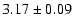 $3.17\pm0.09$