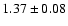 $1.37\pm0.08$
