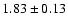 $1.83\pm0.13$