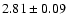 $2.81\pm0.09$