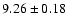 $9.26\pm0.18$