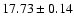$17.73\pm0.14$