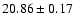 $20.86\pm0.17$