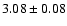 $3.08\pm0.08$
