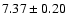 $7.37\pm0.20$