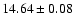 $14.64\pm0.08$
