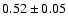 $0.52\pm0.05$