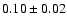 $0.10\pm0.02$