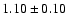 $1.10\pm0.10$