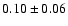 $0.10\pm0.06$