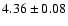 $4.36\pm0.08$