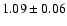 $1.09\pm0.06$