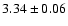 $3.34\pm0.06$