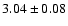 $3.04\pm0.08$
