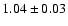 $1.04\pm0.03$