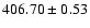 $406.70\pm0.53$