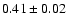 $0.41\pm0.02$