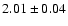 $2.01\pm0.04$