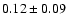 $0.12\pm0.09$