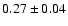 $0.27\pm0.04$