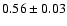 $0.56\pm0.03$