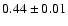 $0.44\pm0.01$
