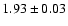 $1.93\pm0.03$