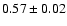 $0.57\pm0.02$