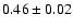 $0.46\pm0.02$
