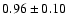 $0.96\pm0.10$
