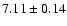 $7.11\pm0.14$