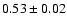 $0.53\pm0.02$