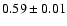 $0.59\pm0.01$