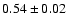 $0.54\pm0.02$