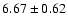 $6.67\pm0.62$