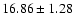 $16.86\pm1.28$