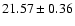 $21.57\pm0.36$
