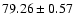 $79.26\pm0.57$
