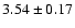 $3.54\pm0.17$