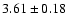 $3.61\pm0.18$