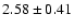 $2.58\pm0.41$